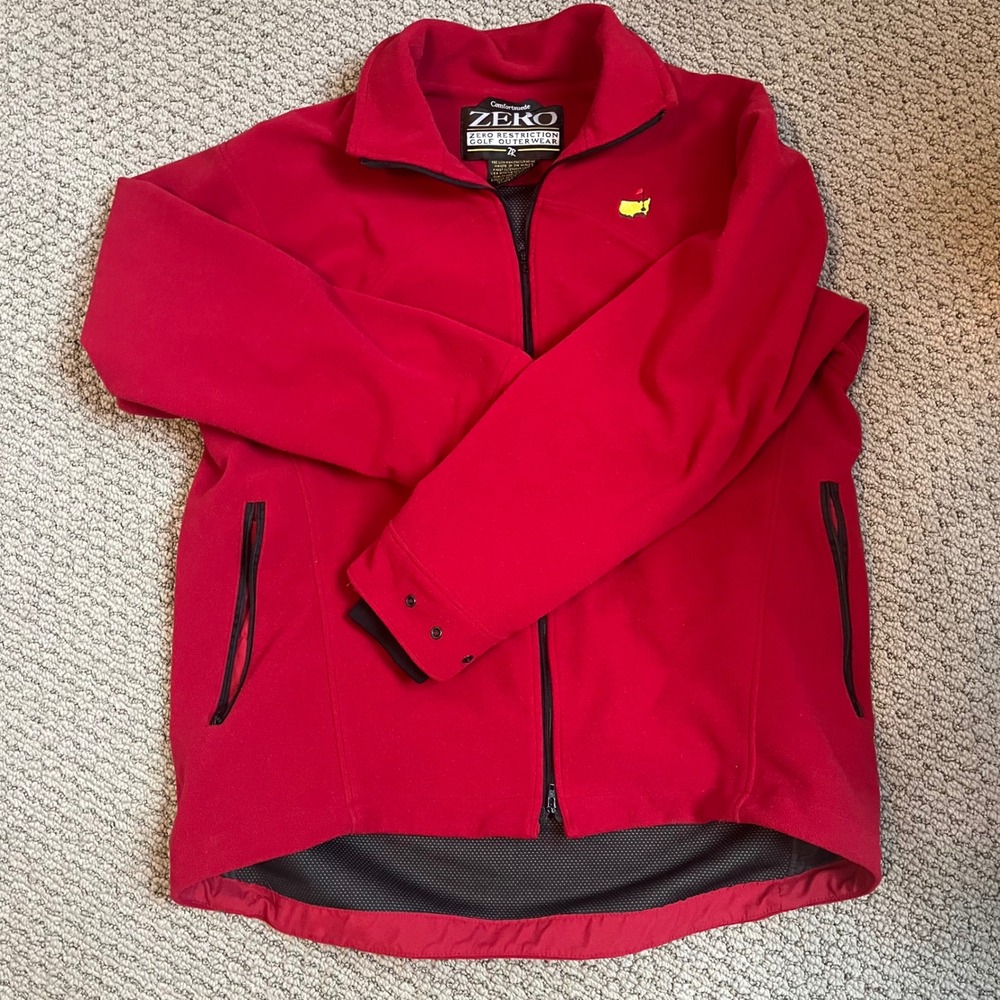 Zero Restriction Masters Golf Jacket Red Comfortsuede Full Zip Womens Med USA
